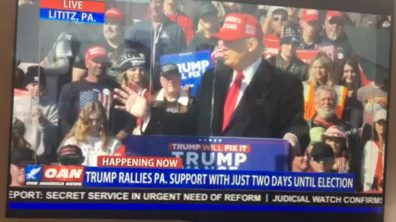 🦅 OAN rally Lititz Pennsylvania DJT ‘Our country a crooked one- cheaters & election 🗳 hackers