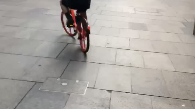 Hire Bike Wheelie Fail