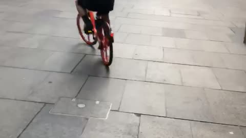 Hire Bike Wheelie Fail