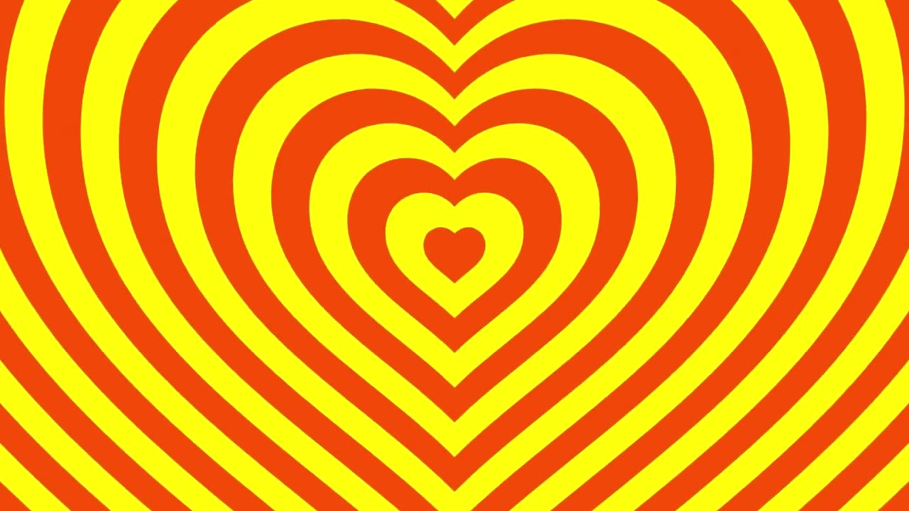 690. Neon yellow Lights Love Heart Tunnel💛 Purple Heart Background Neon Heart