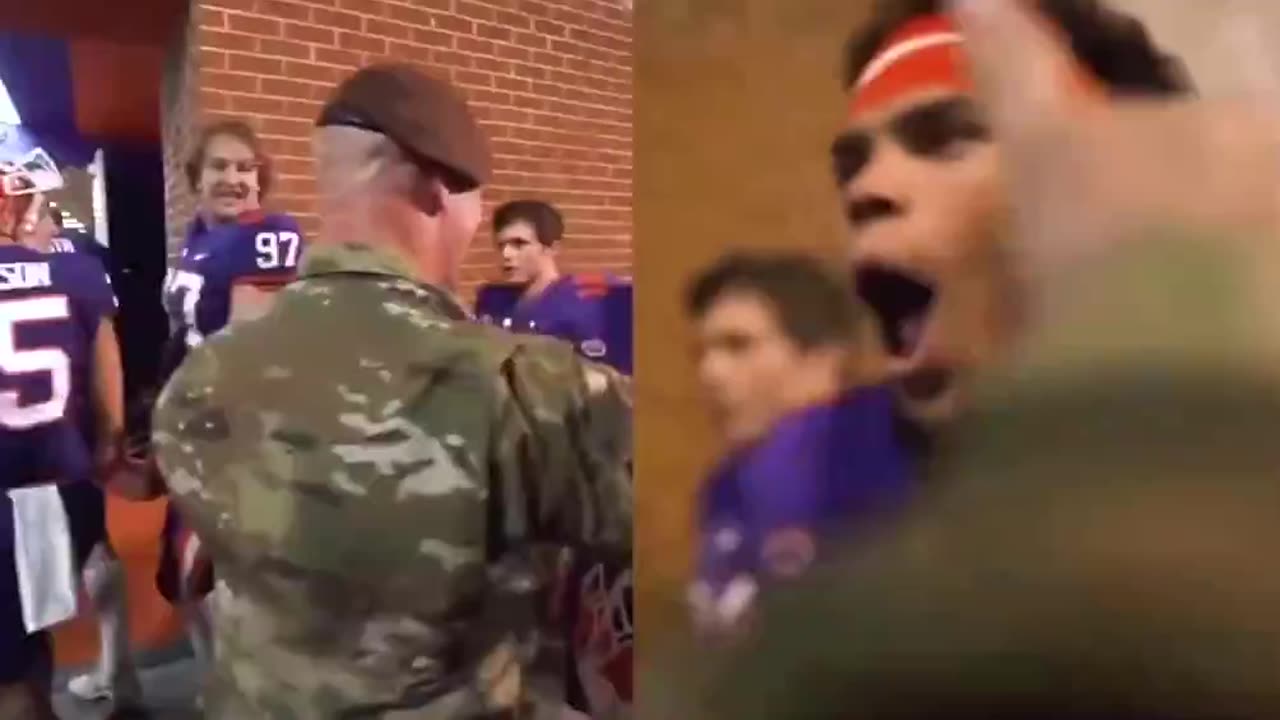 Father returns from Afghanistan to surprise son before a game