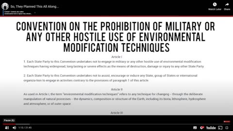 Chemtrails & the climate hoax origins-globalist wars to crush humanity 21-09-21