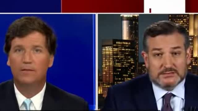 Ted Cruz goes live on tucker, Tucker calls him out. Tucker presses Ted Cruz for using terrorist