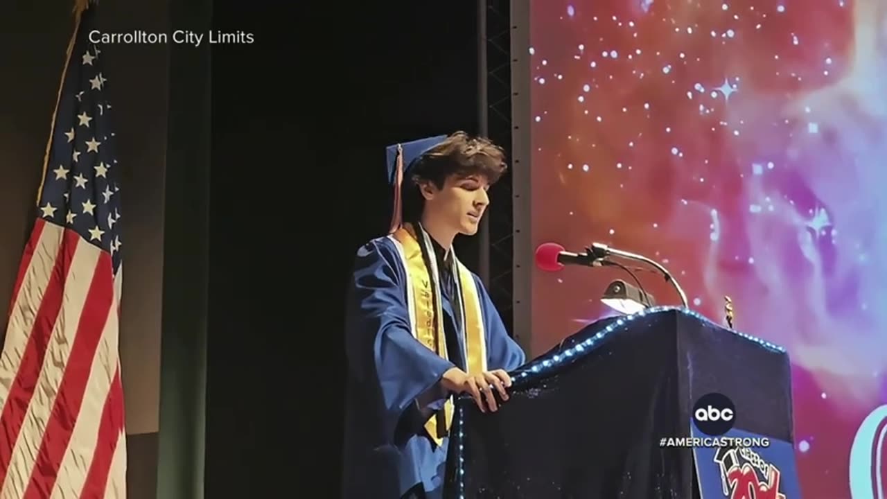 High School valedictorian gives emotional speech in midst of tragedy ABC News