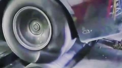 Automobile tire burst.