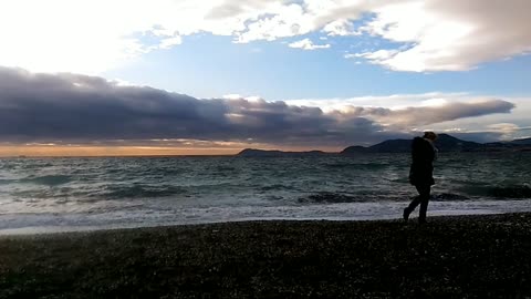 Alone on beach