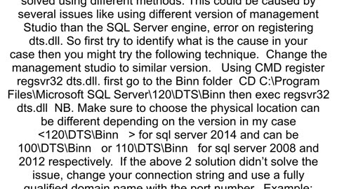 Cannot modify maintenance plan in SSMS