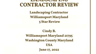 Landscape Company Williamsport Maryland 5 Star Video Review