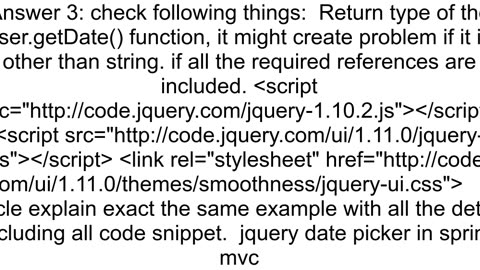 How to use jQuery datepicker with Spring