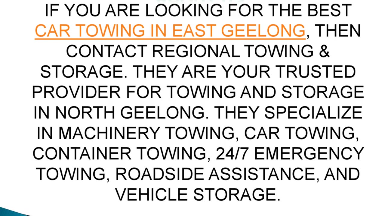 Best Car Towing in East Geelong