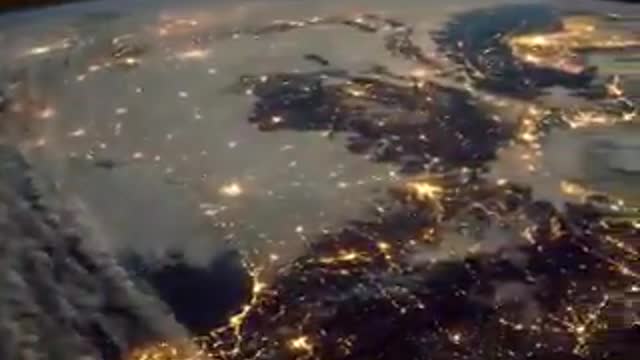 Earth at night viewed from space