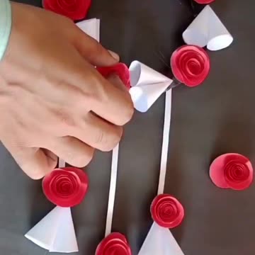 White Paper Flower / Paper Wall Hanging / Paper Wallmate / Simple And Easy Craft
