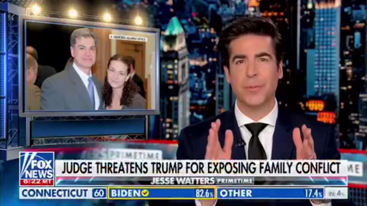 Jesse Waters~”Trump Is Banned From Talking About The Judge’s Family Why? Because The Judge’s Family Was Paid By The Biden Campaign!