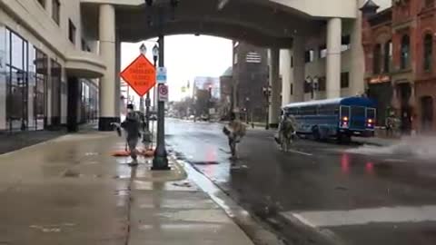 National Guard Troops Arrive at Michigan's Capitol