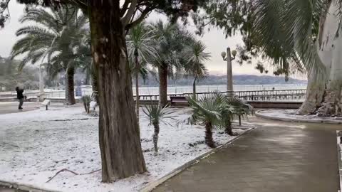 Снег в Абхазии