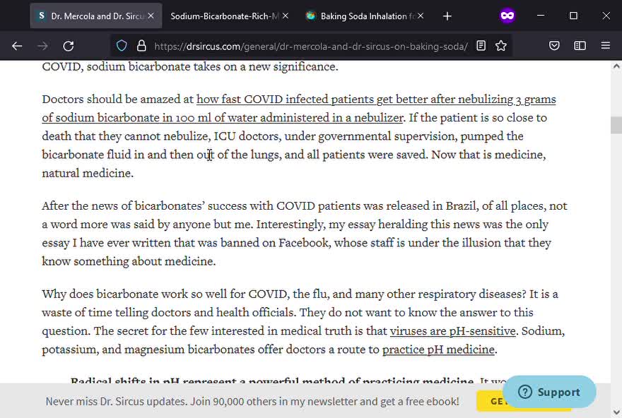 Treating Covid-19 with Nebulized Sodium Bicarbonate