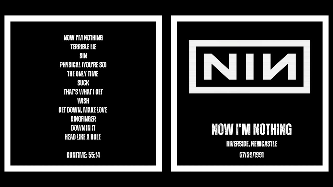 Nine Inch Nails - Now I'm Nothing (Live, 1991) (Full Album) - Alternative Versions 1080p HD