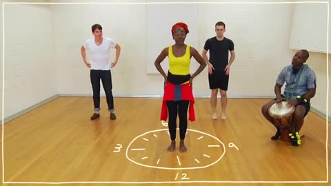 Fiveish Minute Dance Lesson - African Dance_ Lesson 3_ Dancing on the Clock