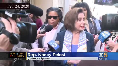 February 24, 2020 Nancy Pelosi "Come visit Chinatown"