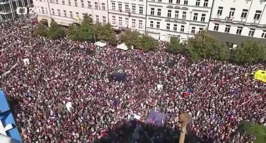 Protest: Making Czech Republic Great Again. Protest in Prague
