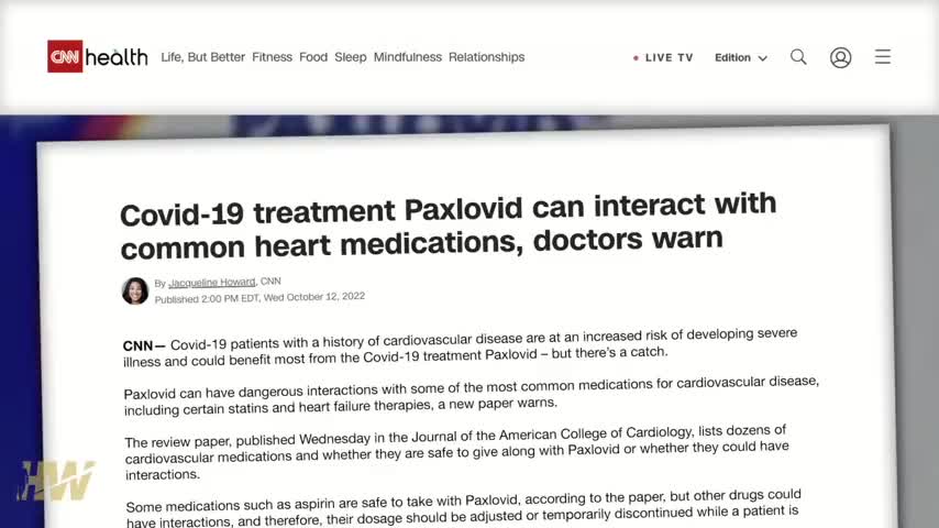 URGENT WARNING ON USE OF PAXLOVID