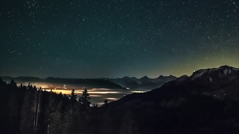 Stars Long Exposure Time Lapse Night Sky Starry Sky