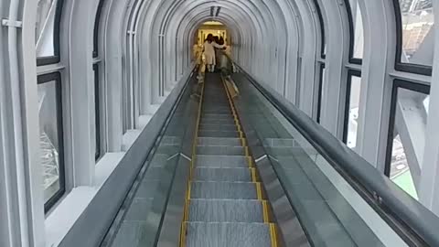 Very long escalator (suck in)