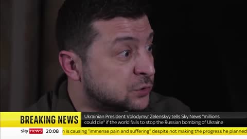 President Zelenskyy warns 'millions could die' unless the West intervenes