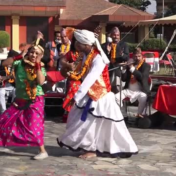 Typical nepali dance in mela