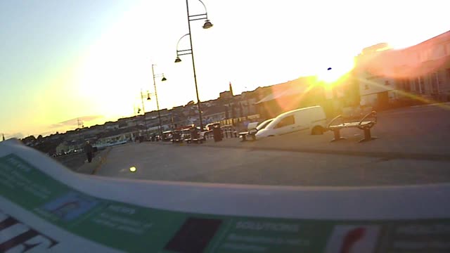 Distributing The Irish Light Newspaper at the Tramore Promenade