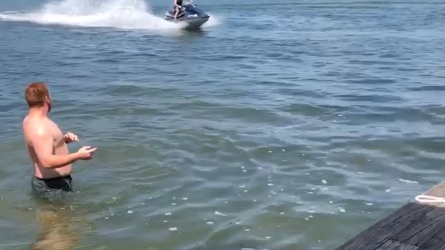 Surreal Jet Ski Football Pass