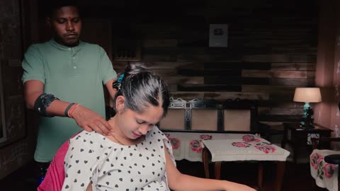 Loud Neck and Ear Cracking Head Massage for Relaxation _ Indian Massage