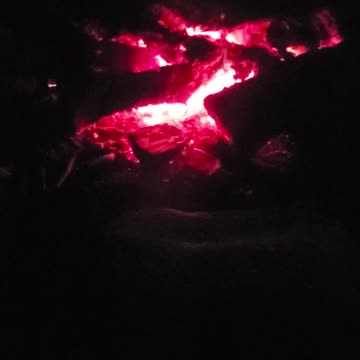 Red hot coals from the fire, look like hot lava