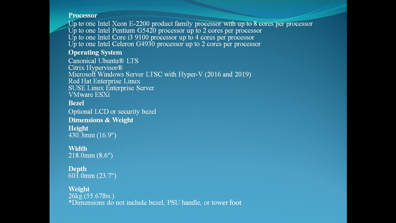 Dell poweredge t340 specification review