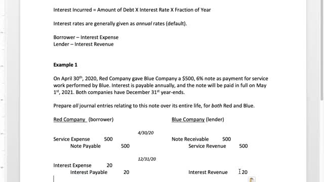 Bus 20 Lecture 10 - Notes Receivable