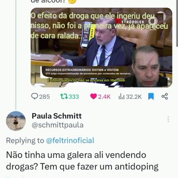 SOBRE O EFEITO DA DROGA: MINISTRO APARECE DROGADO EM JULGAMENTO, É PRECISO FAZER ANTIDOPING NOS MINISTROS ESTÃO DROGADOS 😁