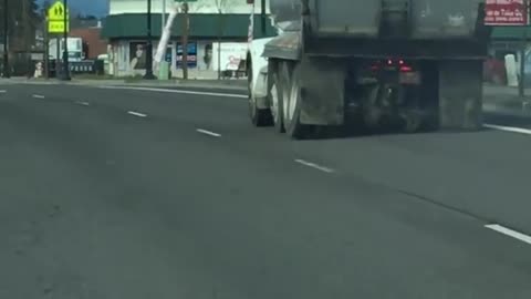 Truck Loses Two Wheels While Driving