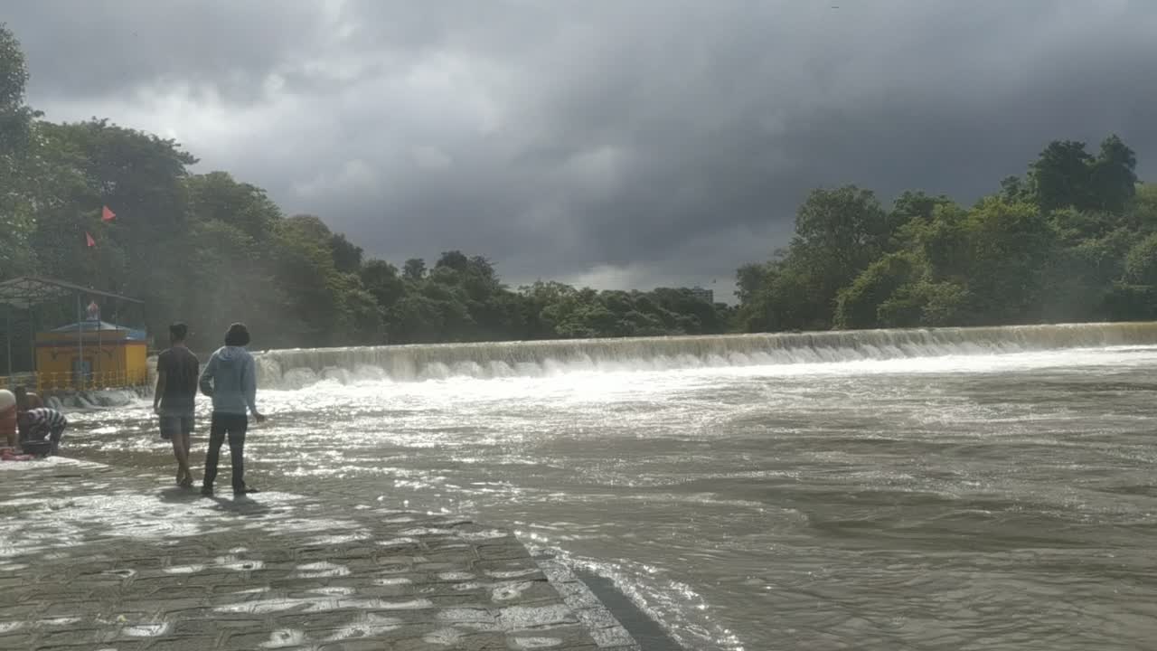 Amazing waterfall with his amazing voice