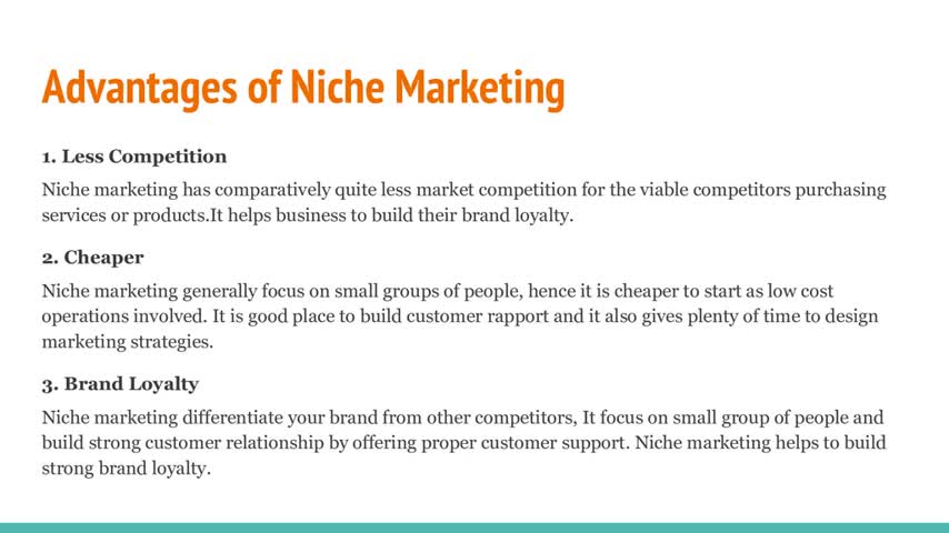 Advantages and Disadvantages of Niche Marketing