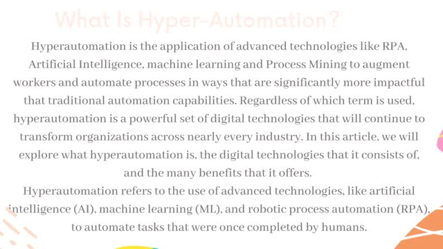 Hyper Automation