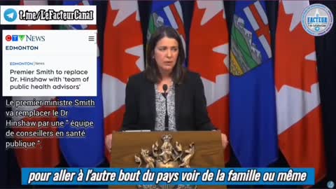 Danielle Smith sur la discrimination envers les non vaccinés