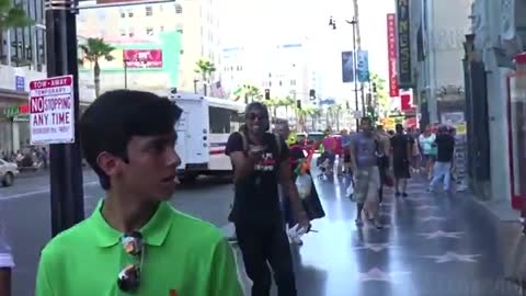 Pie prank on the face