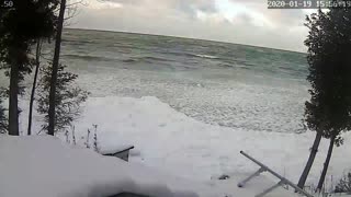 watching the ice form on nlake huron