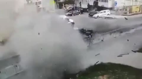 💥☠️ The moment the car of the captain of the 1st rank of Black Sea Fleet was