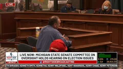 Witness #27 testifies at Michigan House Oversight Committee hearing on 2020 Election. Dec. 2, 2020.