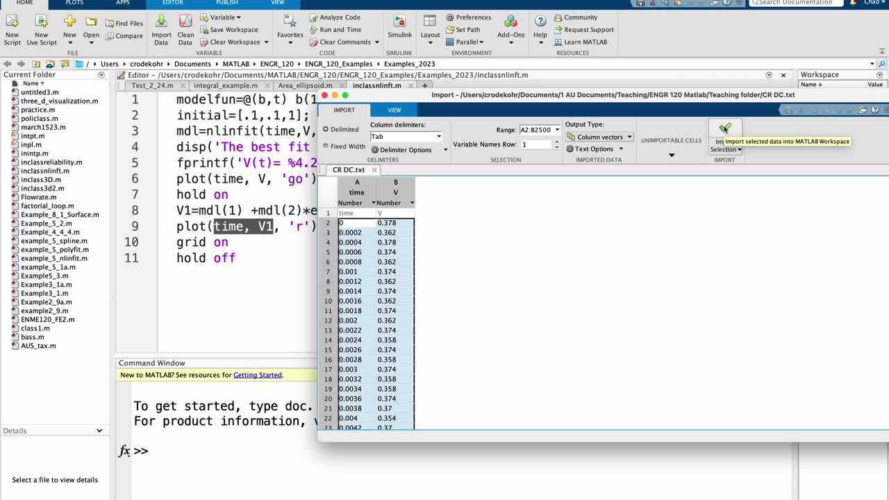 How to do a curve-fit with a less common function in MATLAB