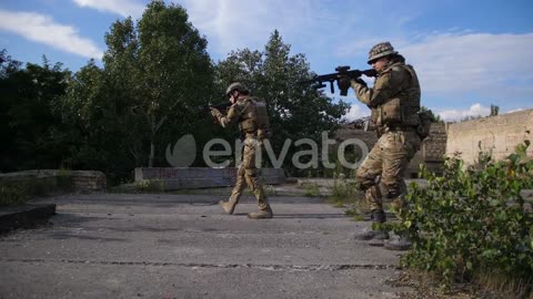 Special Forces Rangers Storming Enemy Position