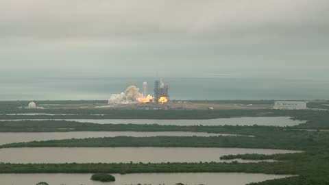 Liftoff in UHD of SpaceX Falcon 9 on CRS-10 Mission