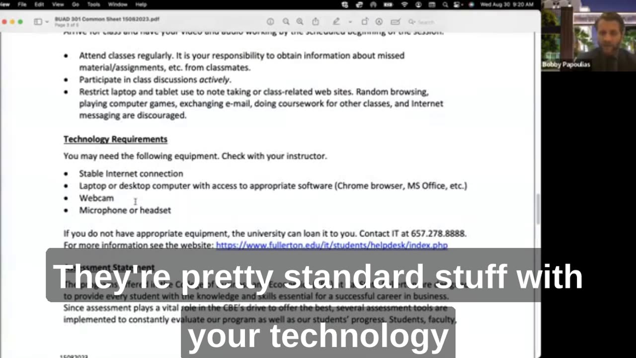 BUAD 301 OA Week 1 Video Lecture - Fall 2023