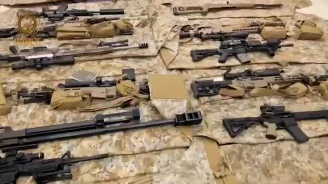 Chechen Troops under Kadyrov shared video of their weapons